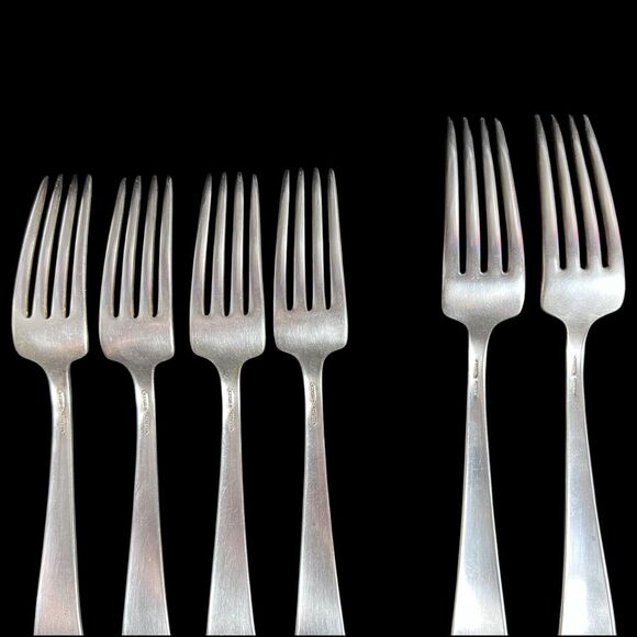 Alvin Patent Vintage Silver Plated Dinner Fork Sets Of 4 Medium & 2 Large - Picture 7 of 9